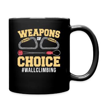 Climber Weapons Of Choice Wall Climbing - Full Colour Mug - black - Right