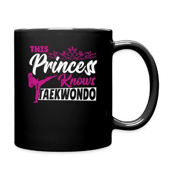 Diese Prinzessin kennt Taekwondo Kampfsportarten - Tasse einfarbig - Schwarz - Rechts