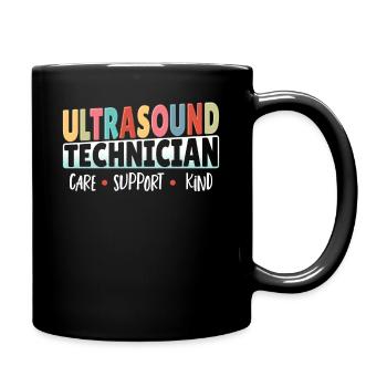Ultraschalltechniker Pflege Unterstützung Kind - Tasse einfarbig - Schwarz - Rechts