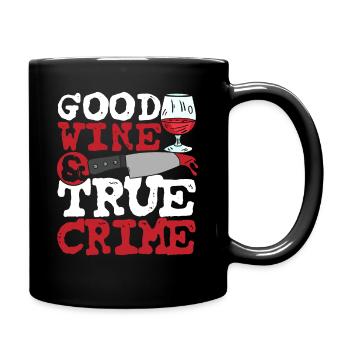 Good Wine & True Crime - Full Colour Mug - black - Right