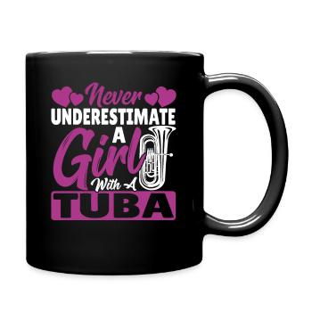 Marching Band Unterschätze niemals ein Mädchen - Tasse einfarbig - Schwarz - Rechts