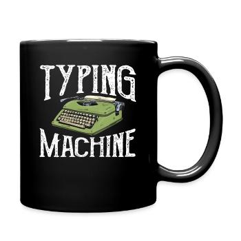 Autor Schreibmaschine Schreibmaschine - Tasse einfarbig - Schwarz - Rechts