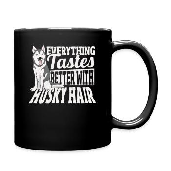 Siberian Husky Everything Tastes Better With - Full Colour Mug - black - Right