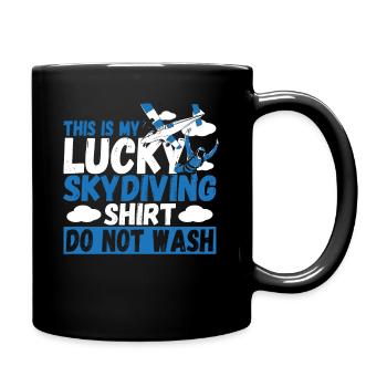 Ma chemise de parachutiste porte-bonheur ne sera pas - Mug uni - noir - Droite