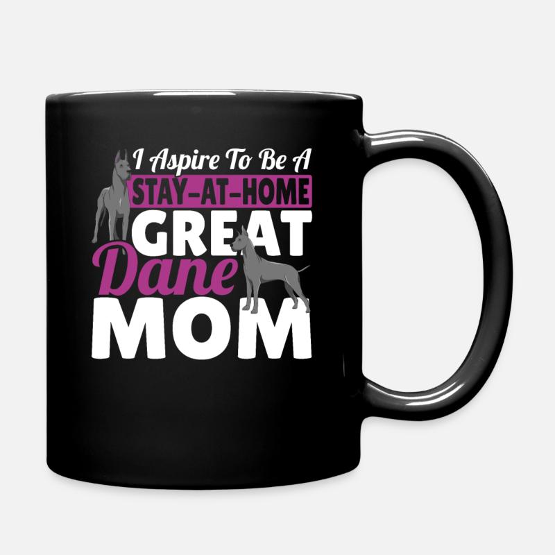 Ich möchte eine Doggen-Mutter sein, die immer zu - Tasse einfarbig - Schwarz