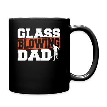 Glassblowing Dad Glassblower Glass Blowing - Full Colour Mug - black - Right