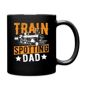 Train Spotting Dad Trainspotter Train Spotting - Full Colour Mug - black - Right