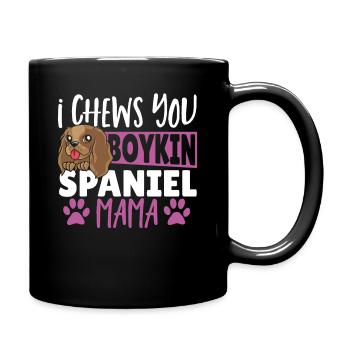 Ich kaue dich, Boykin Spaniel Mama Boykin - Tasse einfarbig - Schwarz - Rechts