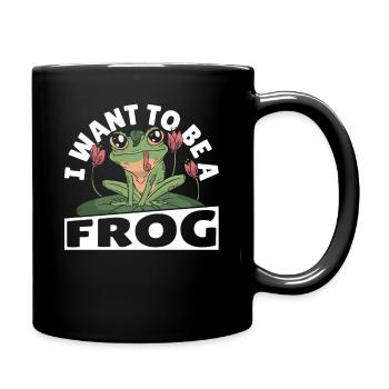 Je veux être un amoureux des grenouilles - Mug uni - noir - Droite