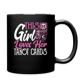 Cette fille aime ses cartes de tarot Cartes de Tarot - Mug uni - noir - Droite