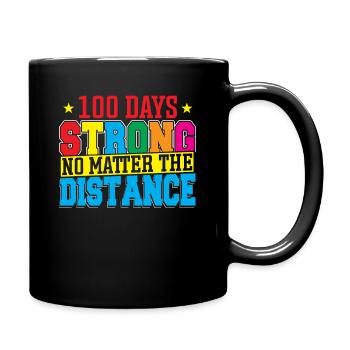 100 Tage stark 100 Tage Schule 100 Tage Schule - Tasse einfarbig - Schwarz - Rechts