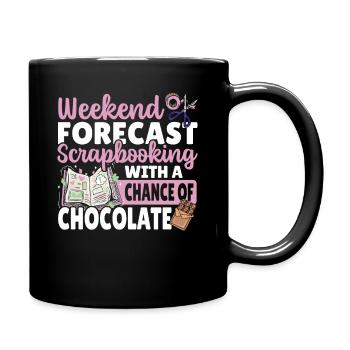 Prévisions de week-end Scrapbooking avec une chance de - Mug uni - noir - Droite