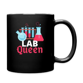 Königin des Labors, Queen of the lab - Full Colour Mug - black - Right