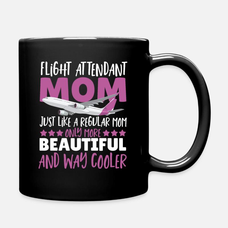 Maman hôtesse de l’air Tout comme une maman normale - Mug uni - noir