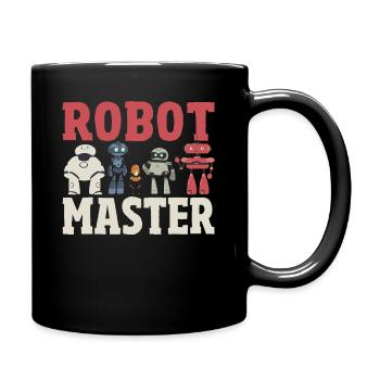 Robot Master Robots Engineer Robotics - Full Colour Mug - black - Right