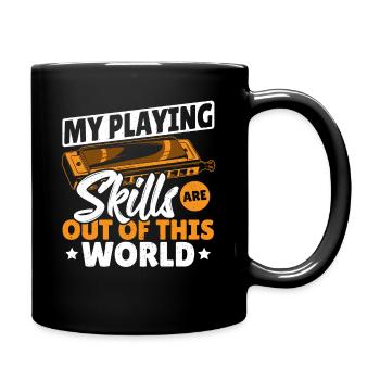 My Playing Skills Are Out Of This World Harmonica - Full Colour Mug - black - Right