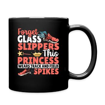 This Princess Wears Track and Field Spikes - Full Colour Mug - black - Right