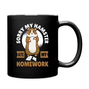 Désolé, mon hamster a mon - Mug uni - noir - Droite