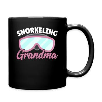 Schnorcheln Oma Schnorchel Tauchen Tauchen - Tasse einfarbig - Schwarz - Rechts
