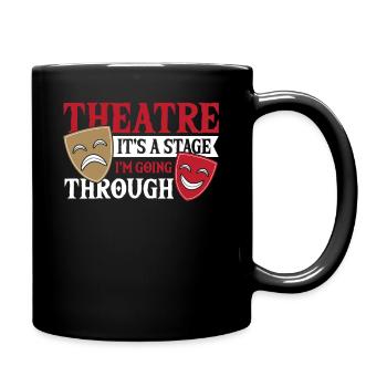 Théâtre C’est une scène que je traverse - Mug uni - noir - Droite