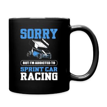 Tut mir leid, aber ich bin süchtig nach Sprint - Tasse einfarbig - Schwarz - Rechts