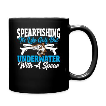 Speerfischen Es ist wie Golf, aber unter Wasser - Tasse einfarbig - Schwarz - Rechts