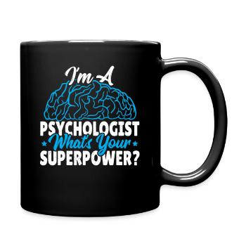 Je suis psychologue Quel est votre superpouvoir? - Mug uni - noir - Droite