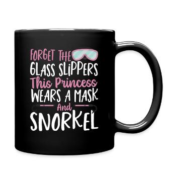 Oubliez les chaussons de verre Cette princesse - Mug uni - noir - Droite