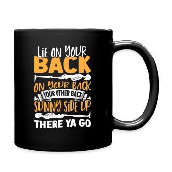 Allongé sur le dos, le soleil sur le visage - Mug uni - noir - Droite