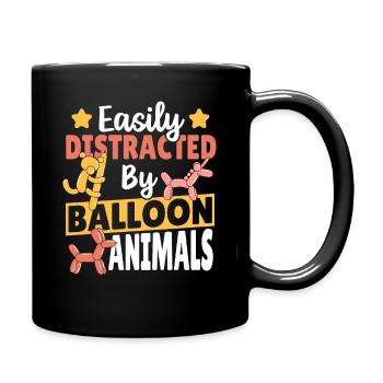 Leicht ablenkbar durch Ballontiere Ballon Twister - Tasse einfarbig - Schwarz - Rechts