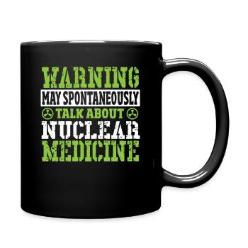 L’avertissement peut spontanément parler de médecine nucléaire - Mug uni - noir - Droite