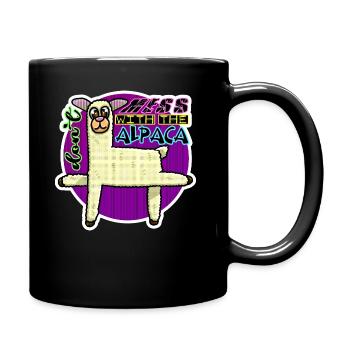 Ne plaisantez pas avec l’alpaga Lama - Mug uni - noir - Droite