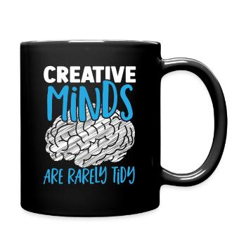 Creative Minds Are Rarely Tidy Neuroscience - Full Colour Mug - black - Right