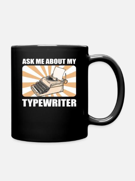 Auteur de machines à écrire Posez-moi des questions sur mon - Mug uni - noir