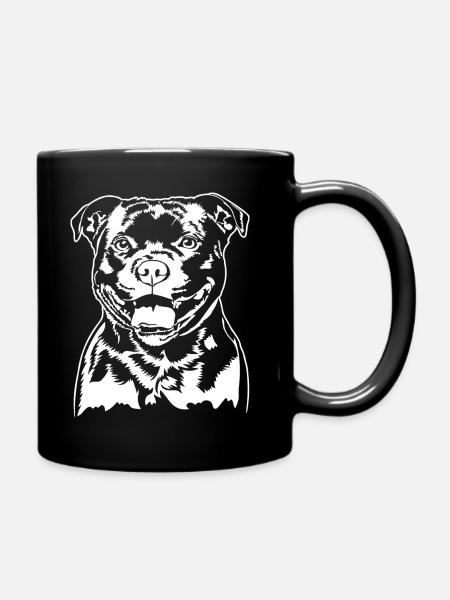 Staffordshire Bull Terrier Portrait Chiens Wilsigns - Mug uni - noir
