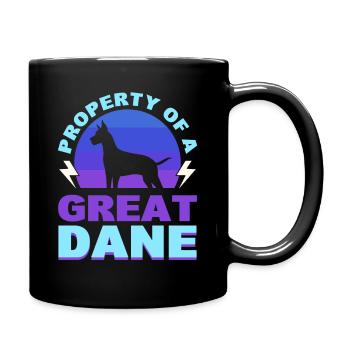 Property Of A Great Dane Dog Lover - Full Colour Mug - black - Right