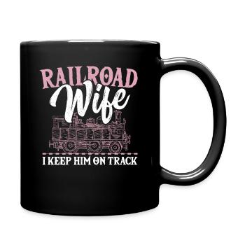 Femme de chemin de fer Je le garde sur ses gardes Cheminot - Mug uni - noir - Droite