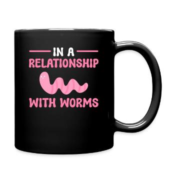 In A Relationship With Worms Worm Farming - Full Colour Mug - black - Right