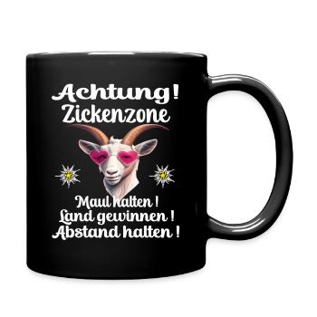 Lausmadl Dirndel Ersatz Humor lustiger Spruch - Tasse einfarbig - Schwarz - Rechts