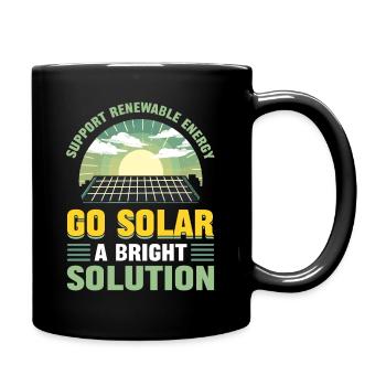 Soutenez l’énergie renouvelable Go Solar - Mug uni - noir - Droite