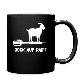 Dart Darts Dartspieler Dartsport - Tasse einfarbig - Schwarz - Rechts