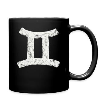 Zwillinge - Sternzeichen - Tasse einfarbig - Schwarz - Rechts