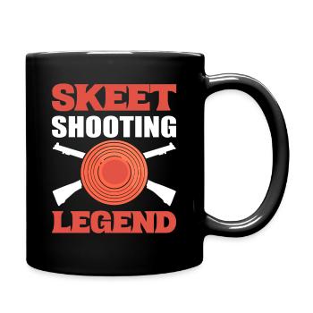 Skeet Shooting Legend Skeet Shooter Clay Target - Full Colour Mug - black - Right
