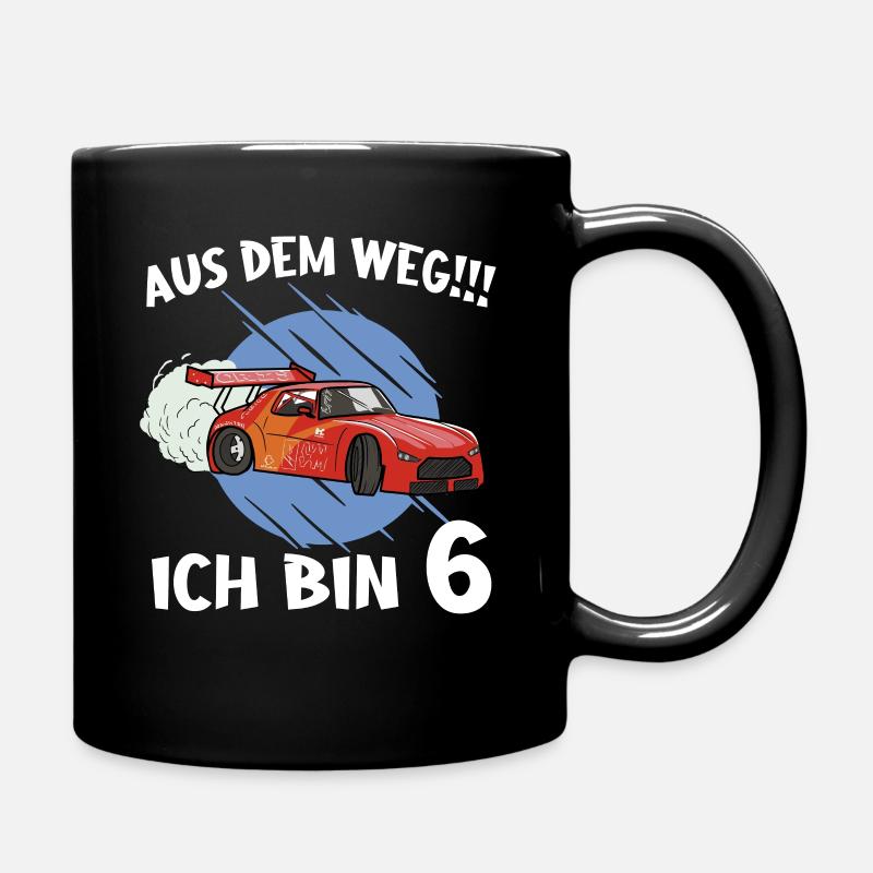 Geschenk 6 Jahre Geburtstagskind - Tasse einfarbig - Schwarz