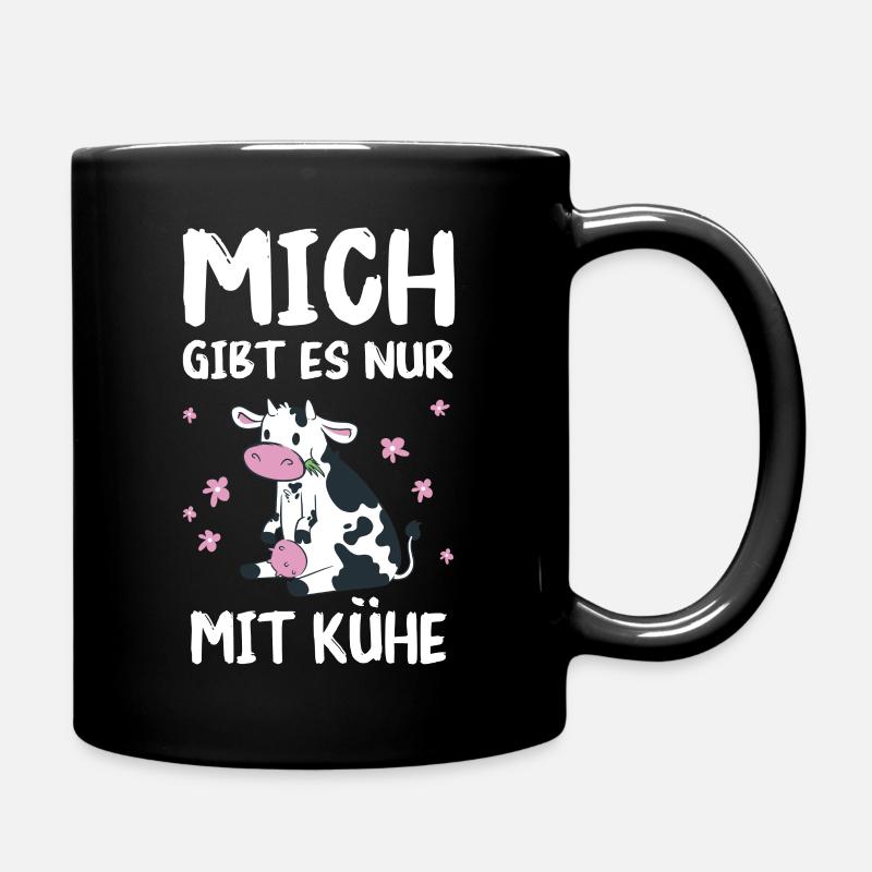 Kuh Kühe Bauer Landwirt Bauernhof Kalb Kälber Rind - Tasse einfarbig - Schwarz