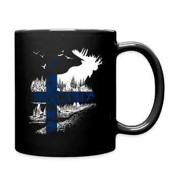ELCH FINNLAND FLAGGE URLAUB - Tasse einfarbig - Schwarz - Rechts