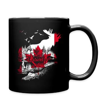 ELCH KANADA FLAGGE URLAUB - Tasse einfarbig - Schwarz - Rechts