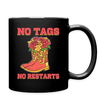 No Tags No Restarts Line Dance Line Dancing - Full Colour Mug - black - Right