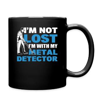 Ich bin nicht verloren, ich bin mit meinem - Tasse einfarbig - Schwarz - Rechts