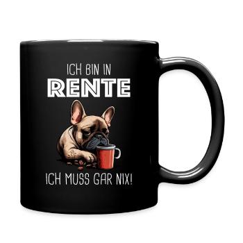 Ruhestand Rentner Rente Pension Renteneintritt - Tasse einfarbig - Schwarz - Rechts